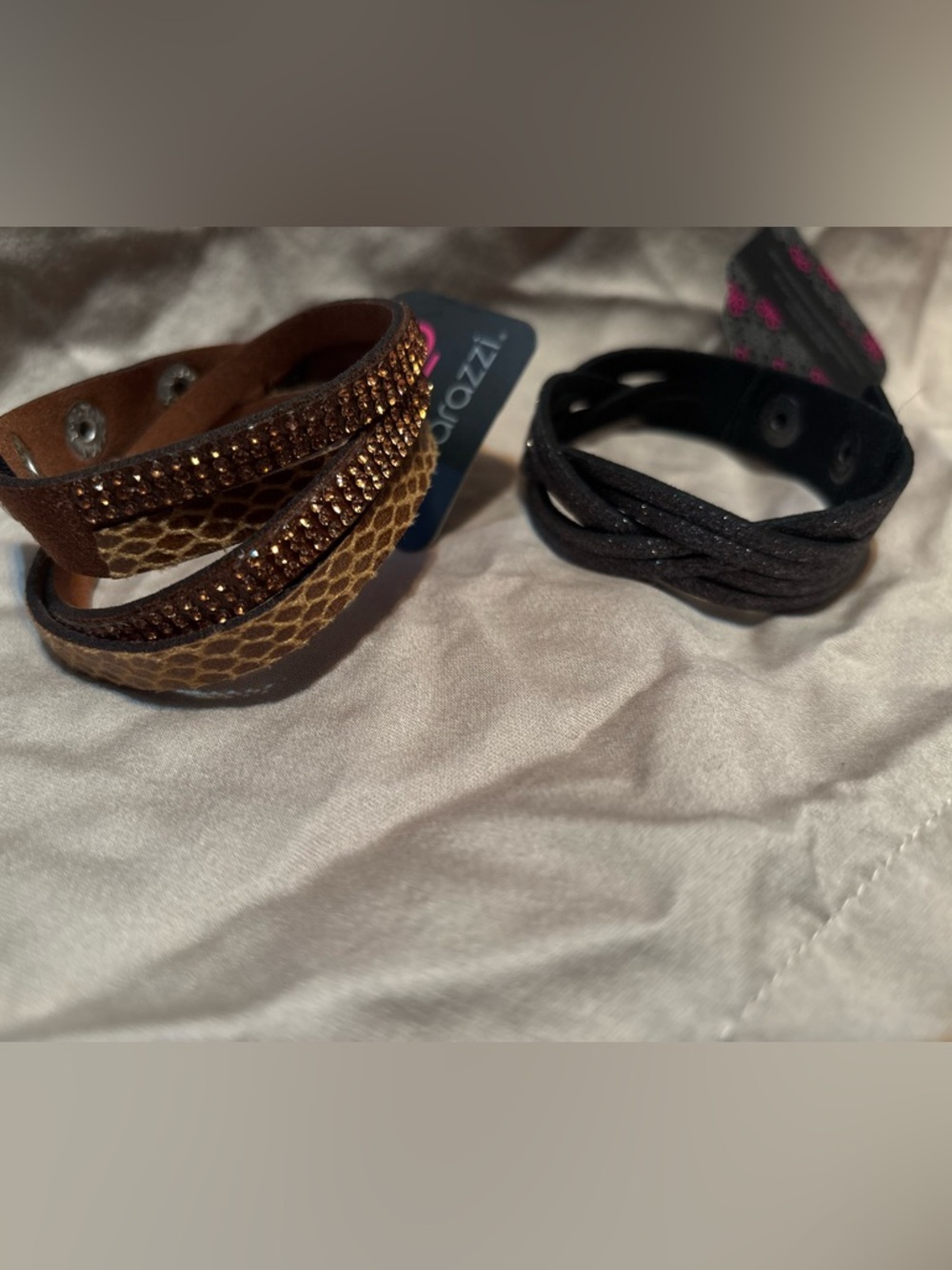 Lot of 2 NWT Boho Glam Rhinestone Wrap Bracelet